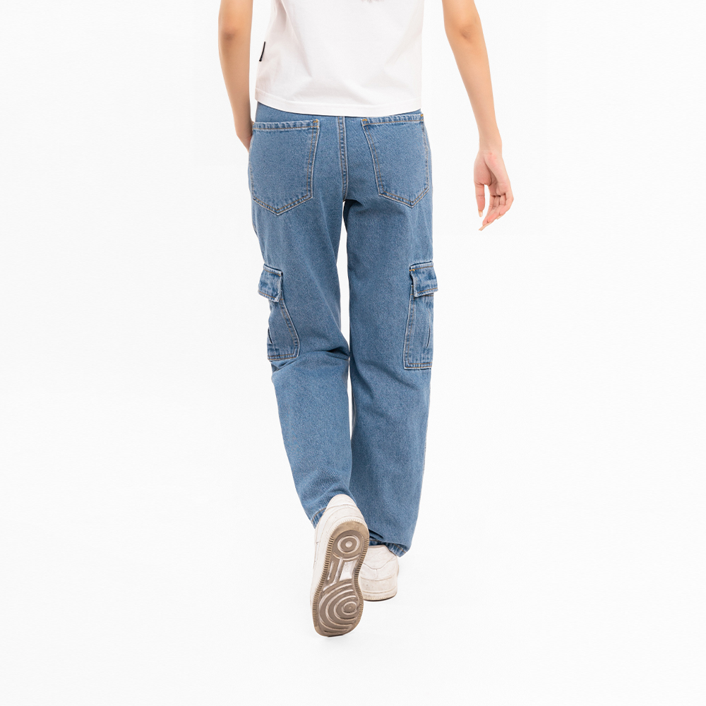 QUẦN JOGGER NỮ - TOTODAY - STRAIGHT DENIM CARGO