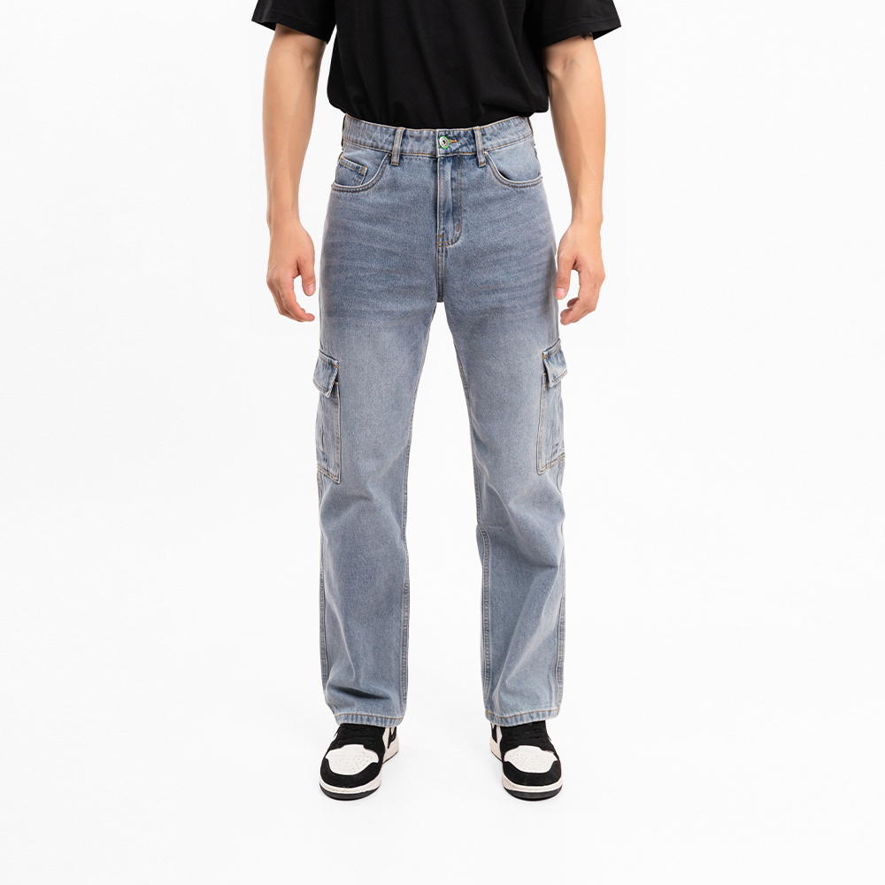 QUẦN JOGGER NAM - TOTODAY - STRAIGHT DENIM CARGO