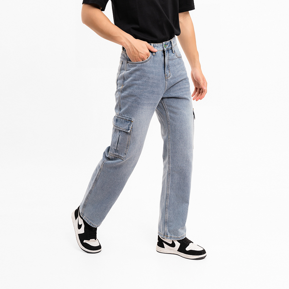 QUẦN JOGGER NAM - TOTODAY - STRAIGHT DENIM CARGO