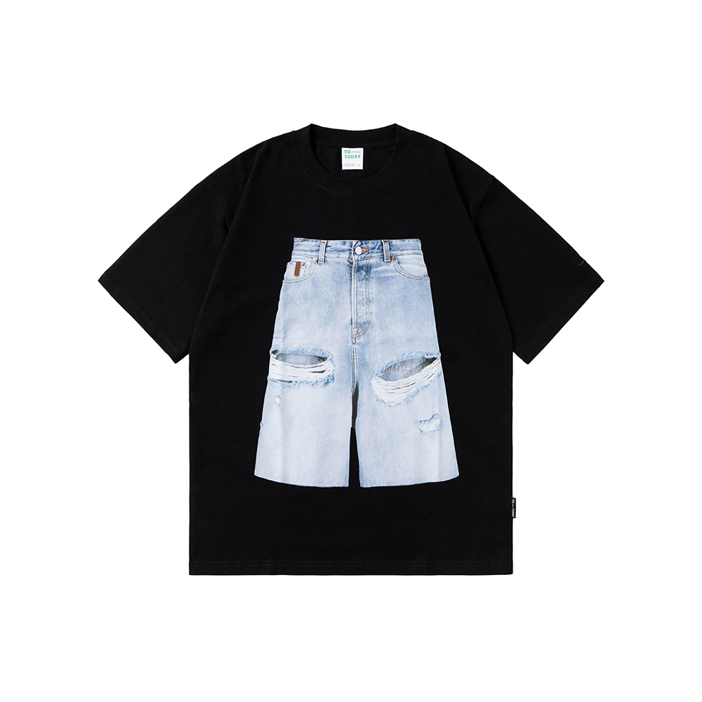 ÁO THUN NAM - TOTODAY - JEANS SHORTS PRINTED