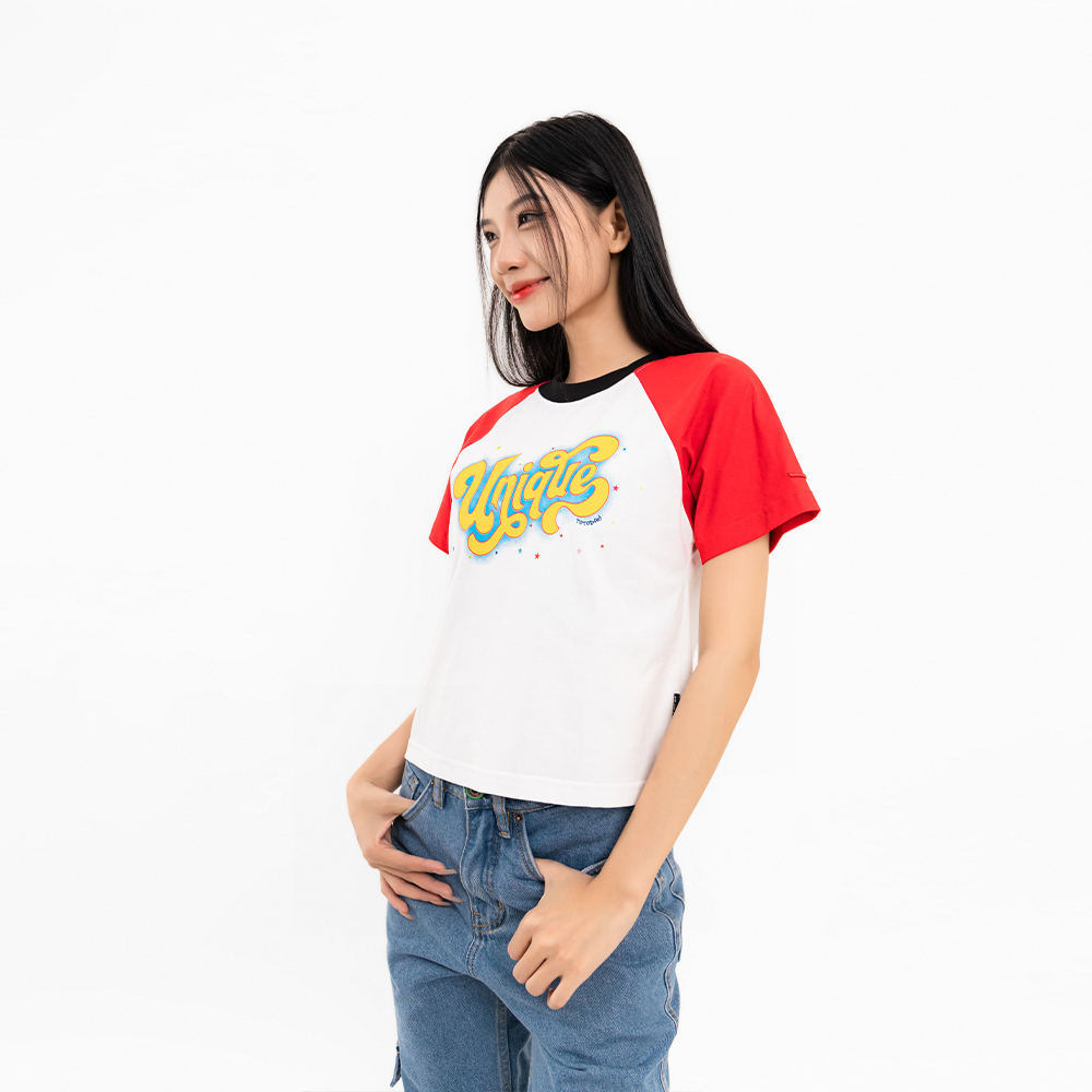 ÁO THUN NỮ - TOTODAY - RAGLAN UNIQUE