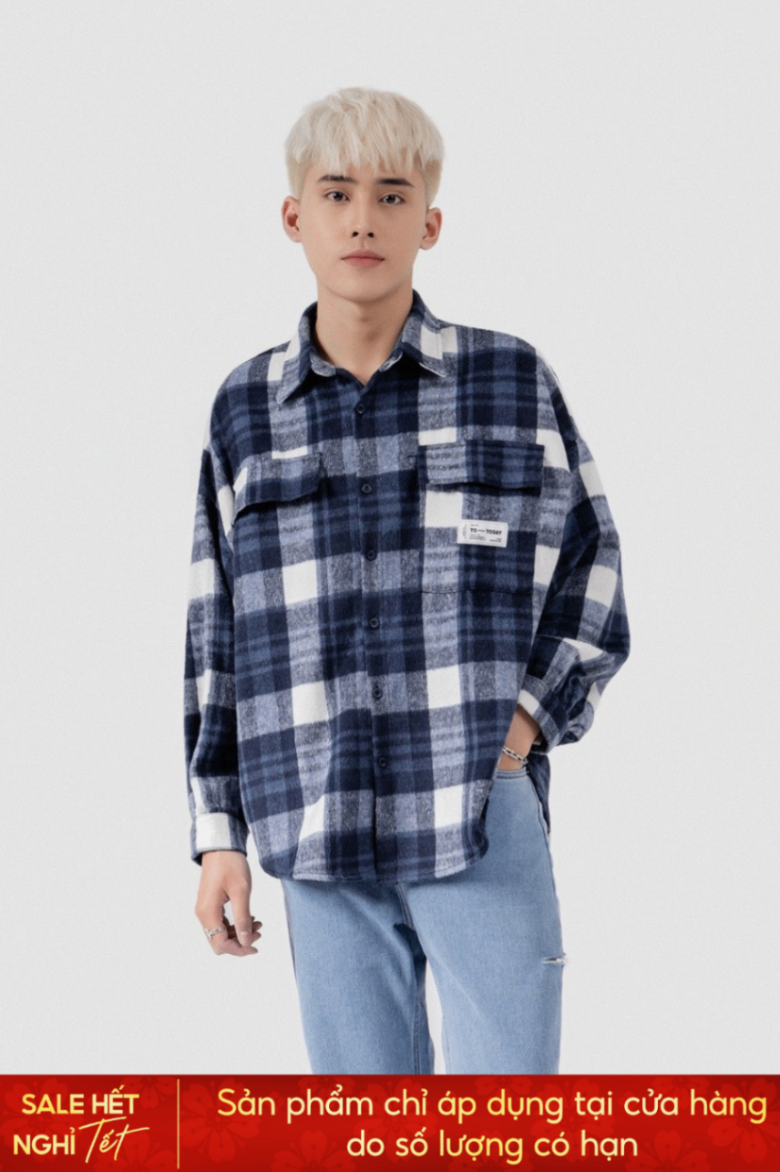 ÁO SƠ MI NAM - FLANNEL - TOTODAY - 12208