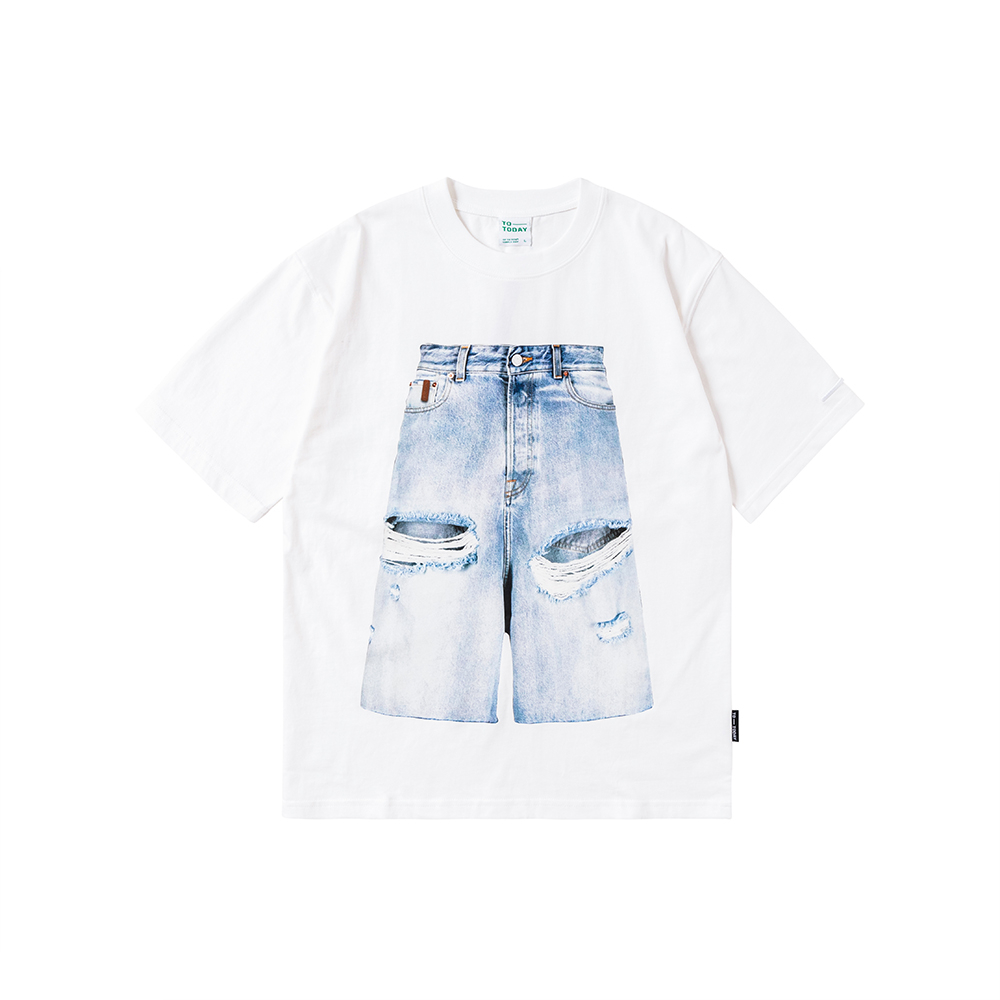 ÁO THUN NAM - TOTODAY - JEANS SHORTS PRINTED