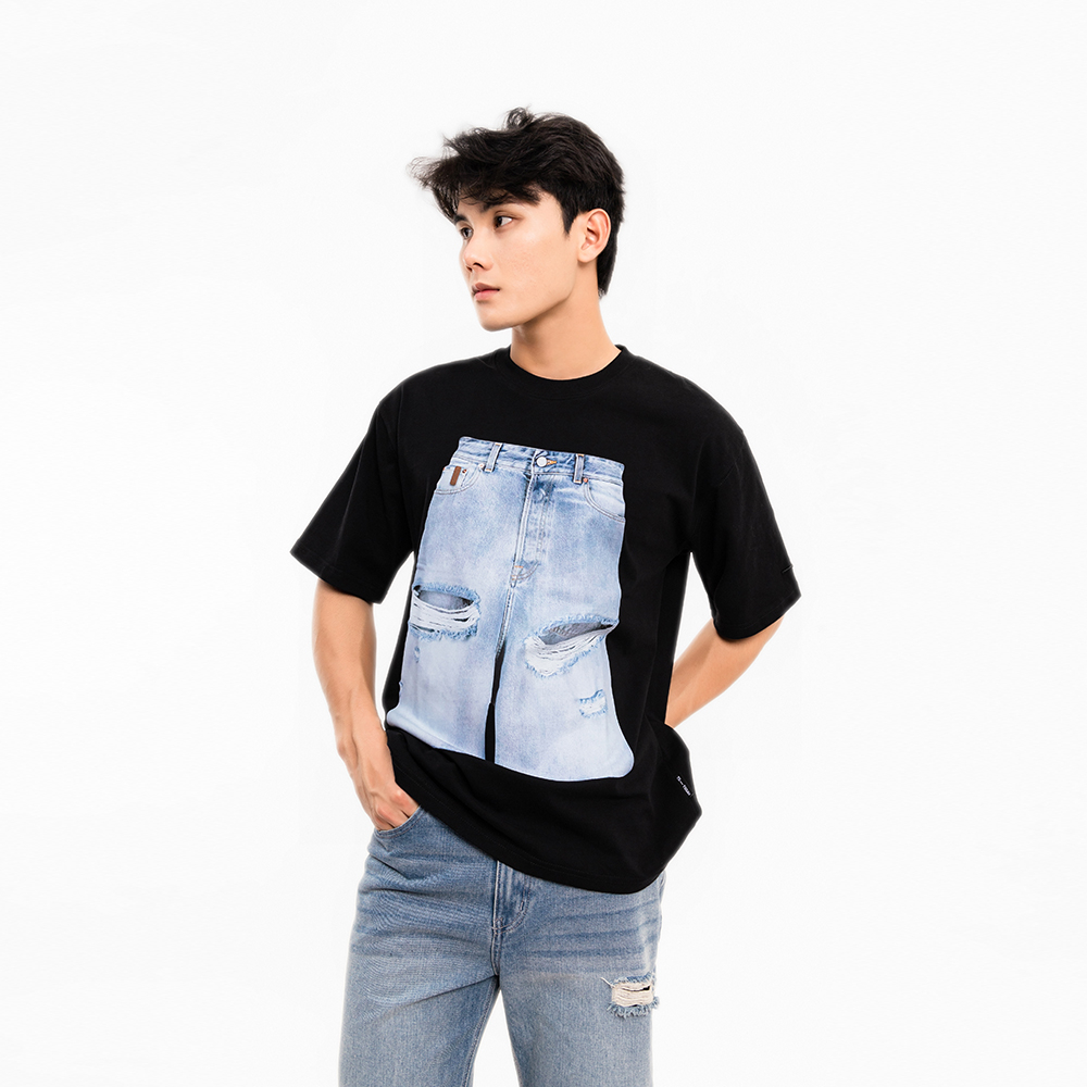 ÁO THUN NAM - TOTODAY - JEANS SHORTS PRINTED