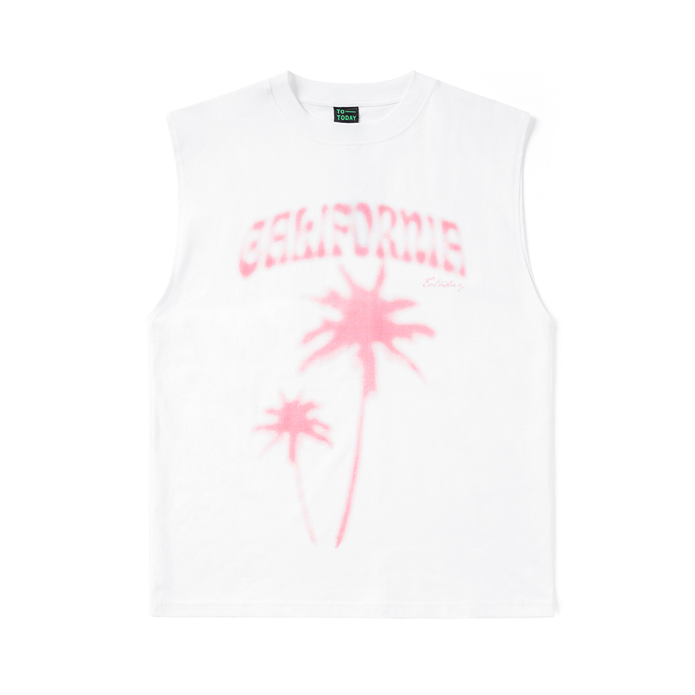 ÁO TANKTOP UNISEX - CALIFORNIA - COCONUT TREE BLUR TANKTOP