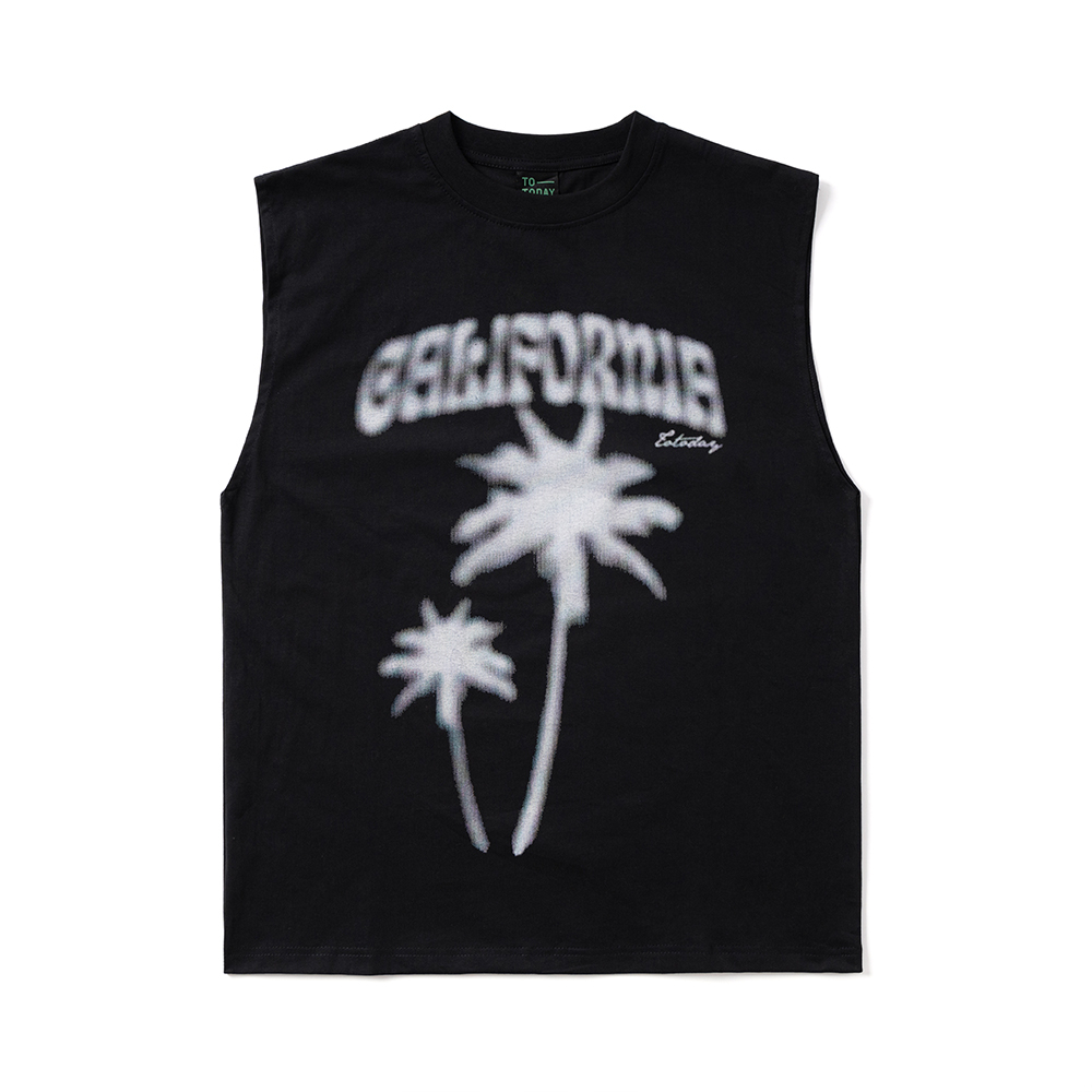 ÁO TANKTOP UNISEX - CALIFORNIA - COCONUT TREE BLUR TANKTOP