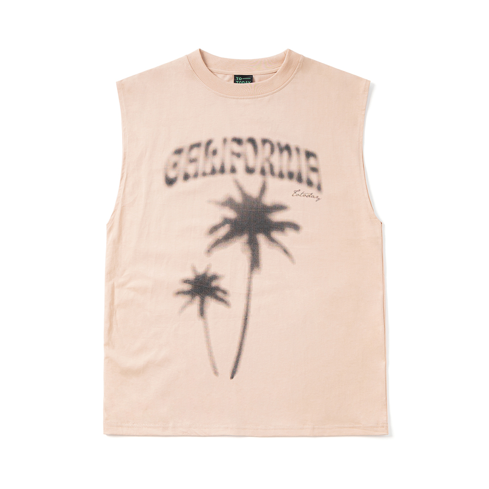 ÁO TANKTOP UNISEX - CALIFORNIA - COCONUT TREE BLUR TANKTOP