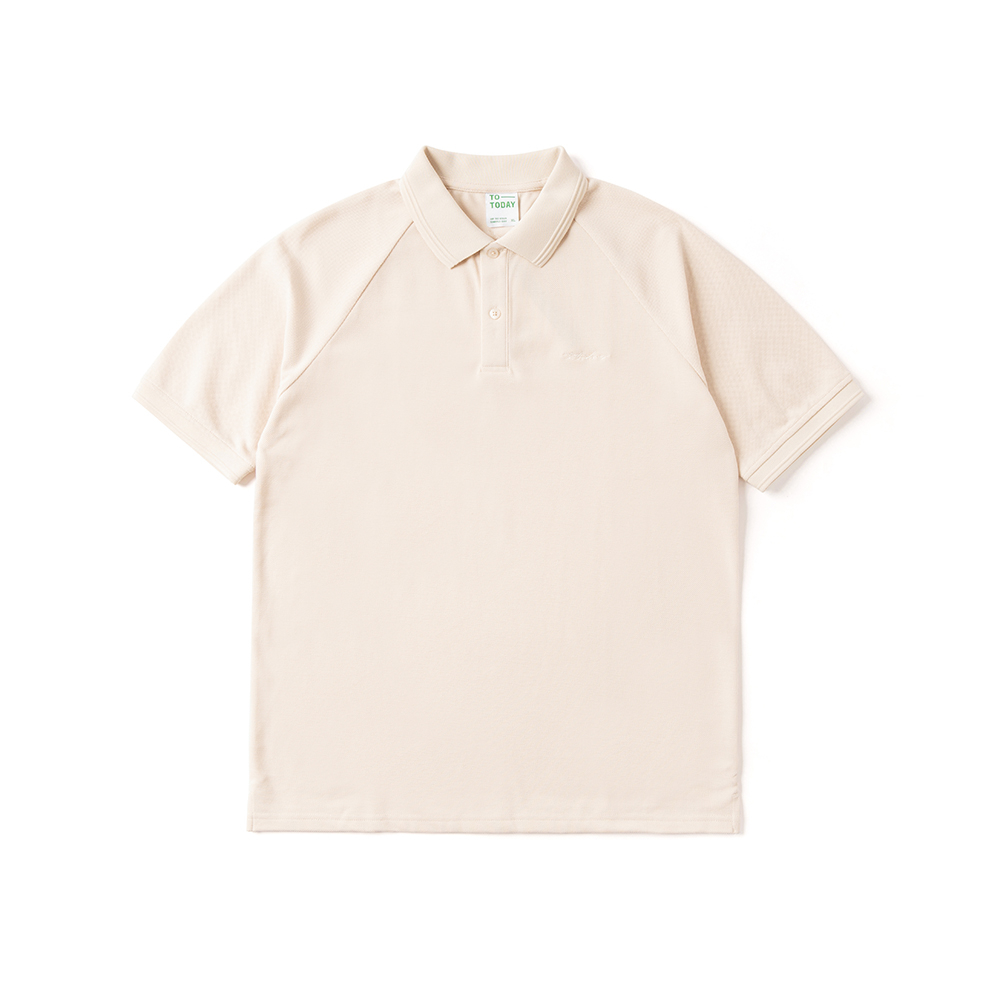 ÁO POLO NAM - TOTODAY - KNIT COLLAR RAGLAN POLO