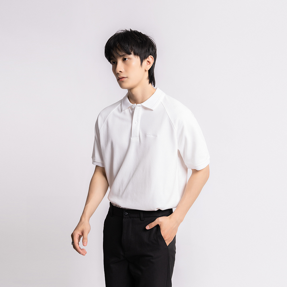 ÁO POLO NAM - TOTODAY - KNIT COLLAR RAGLAN POLO