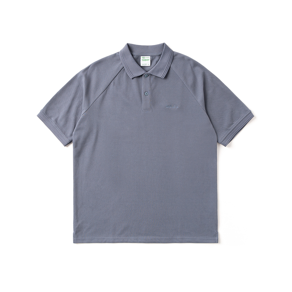 ÁO POLO NAM - TOTODAY - KNIT COLLAR RAGLAN POLO