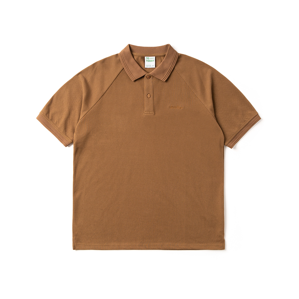 ÁO POLO NAM - TOTODAY - KNIT COLLAR RAGLAN POLO