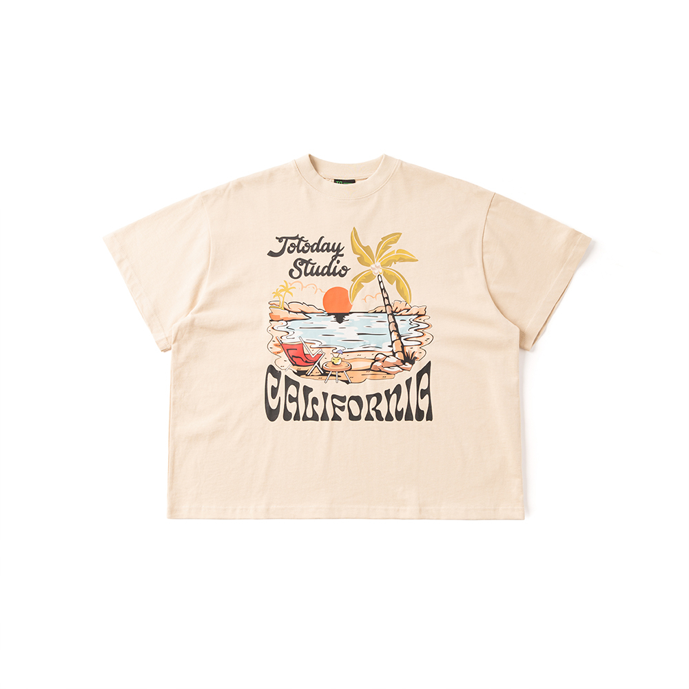 ÁO THUN UNISEX - TOTODAY - CALIFORNIA BOXY T