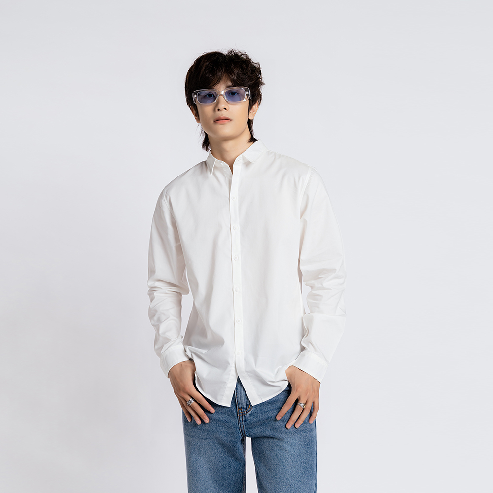 ÁO SƠ MI NAM - TOTODAY - BASIC SLIM SHIRT 06403