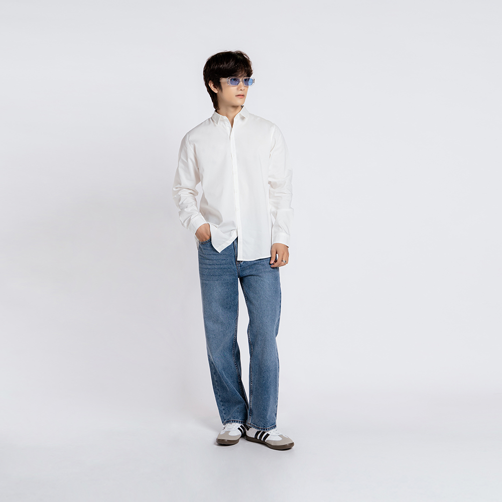 ÁO SƠ MI NAM - TOTODAY - BASIC SLIM SHIRT 06403