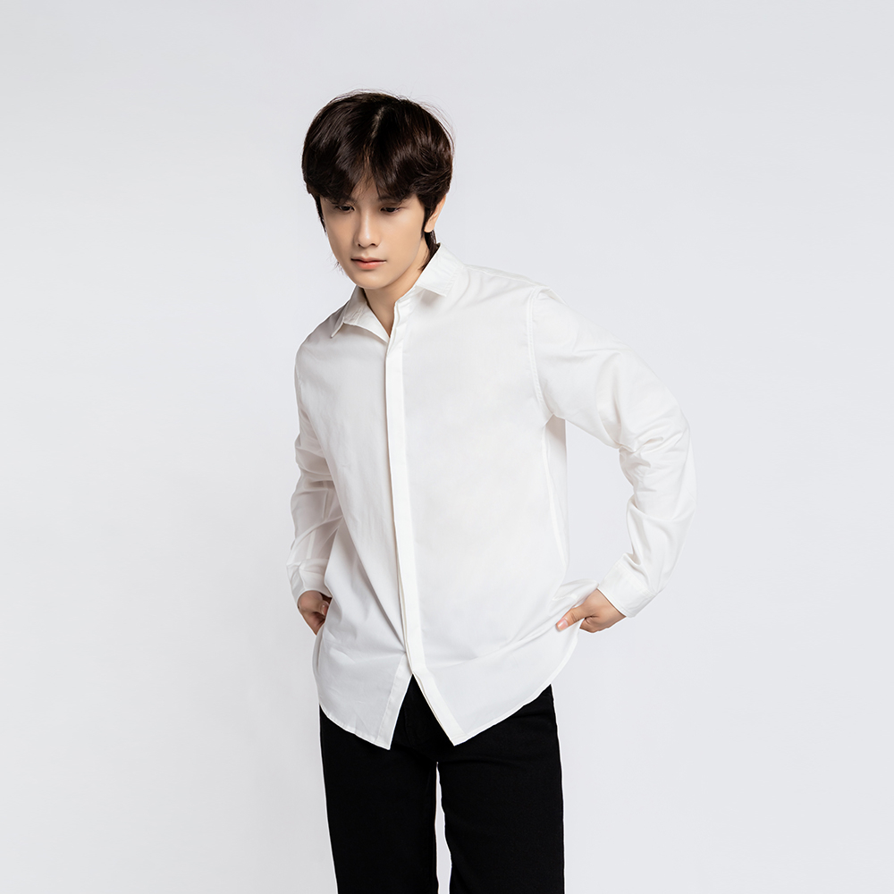 ÁO SƠ MI NAM - TOTODAY - BASIC SLIM SHIRT 06401