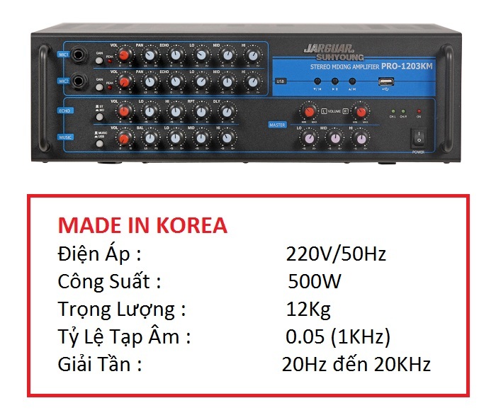 AMPLIFIER JARGUAR SUHYOUNG PRO-1203KM