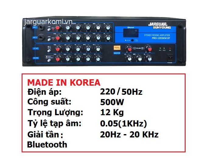 AMPLIFIER JARGUAR SUHYOUNG PRO-1203KM BLUETOOTH