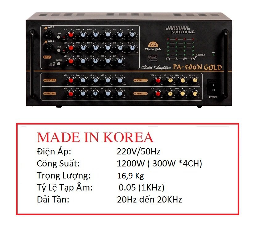 AMPLIFIER JARGUAR SUHYOUNG PA-506N GOLD