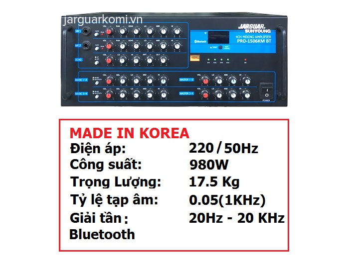 AMPLIFIER JARGUAR SUHYOUNG PRO-1506KM BLUETOOTH