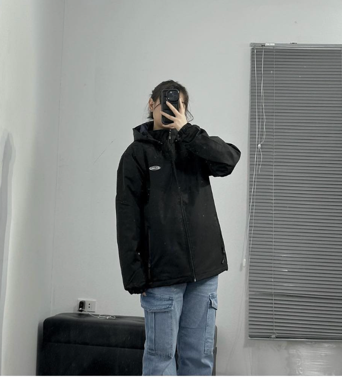 áo phao Tommy đen size L