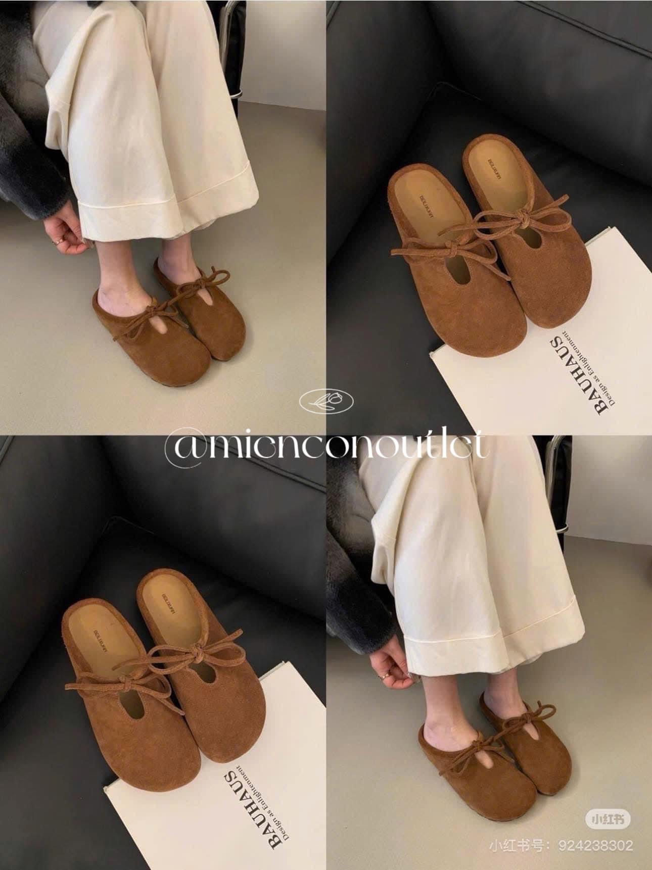 Sục nâu đính nơ QC