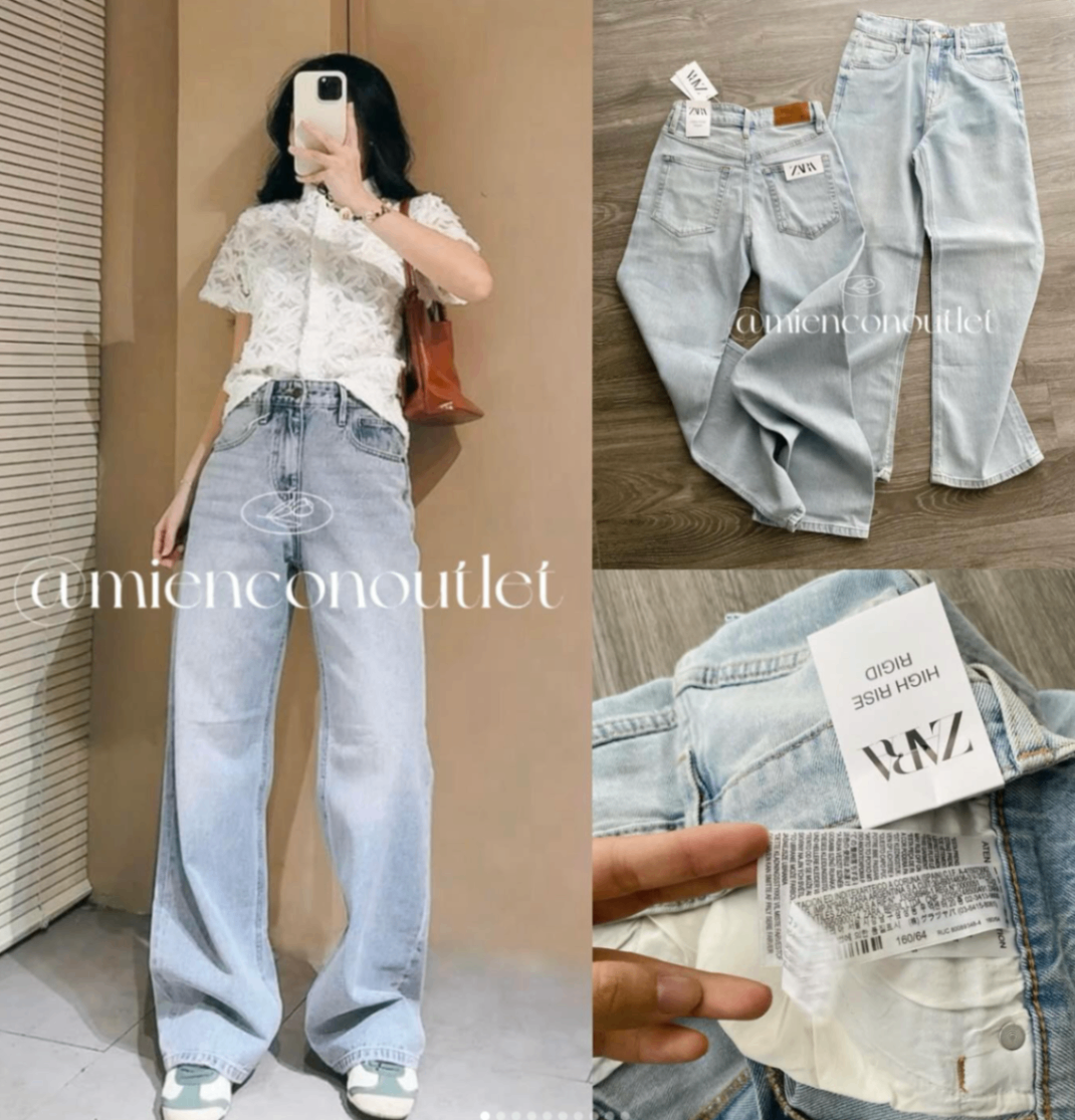 Quần jeans Zr màu nhạt