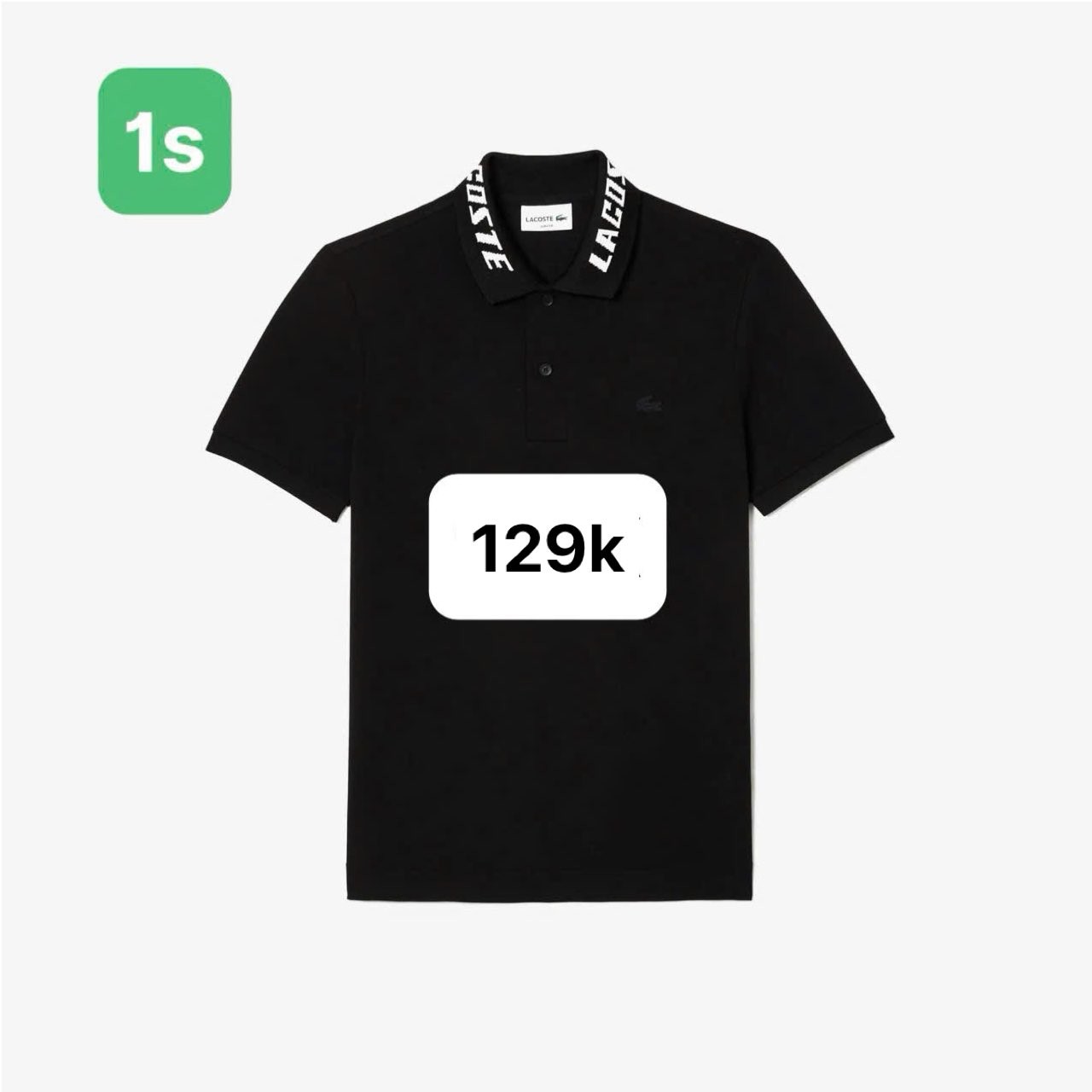 polo lacoste cổ chữ size S live
