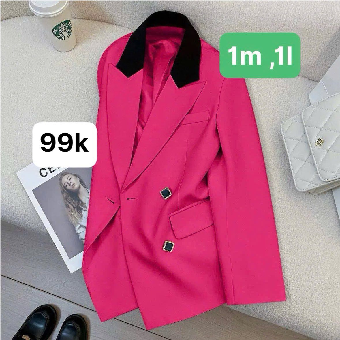 Blazer Rasa hồng đậm live