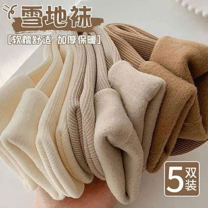 combo 5 tất lót lông