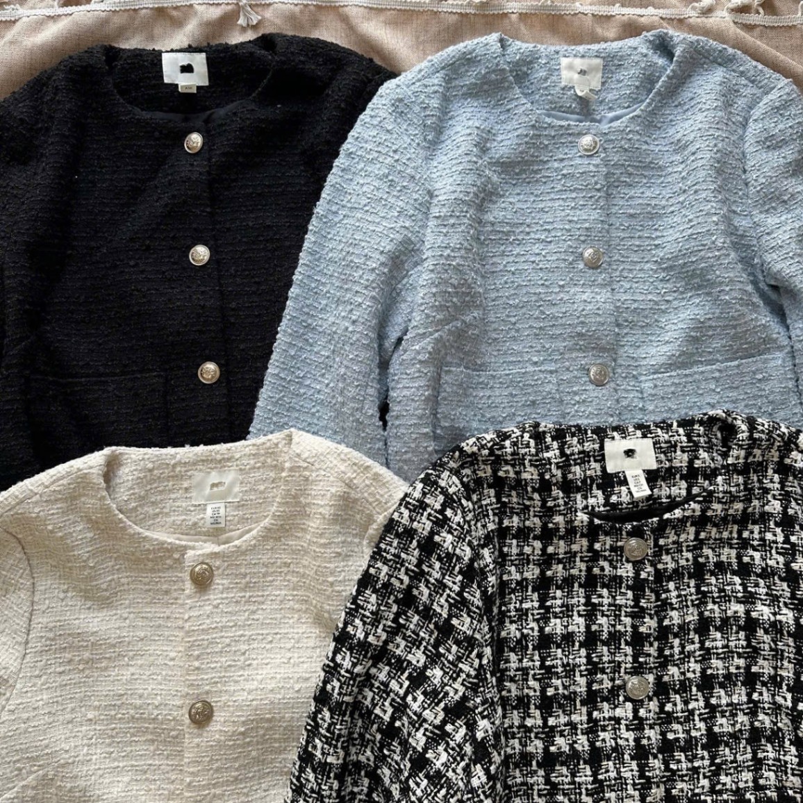 khoác tweed HM