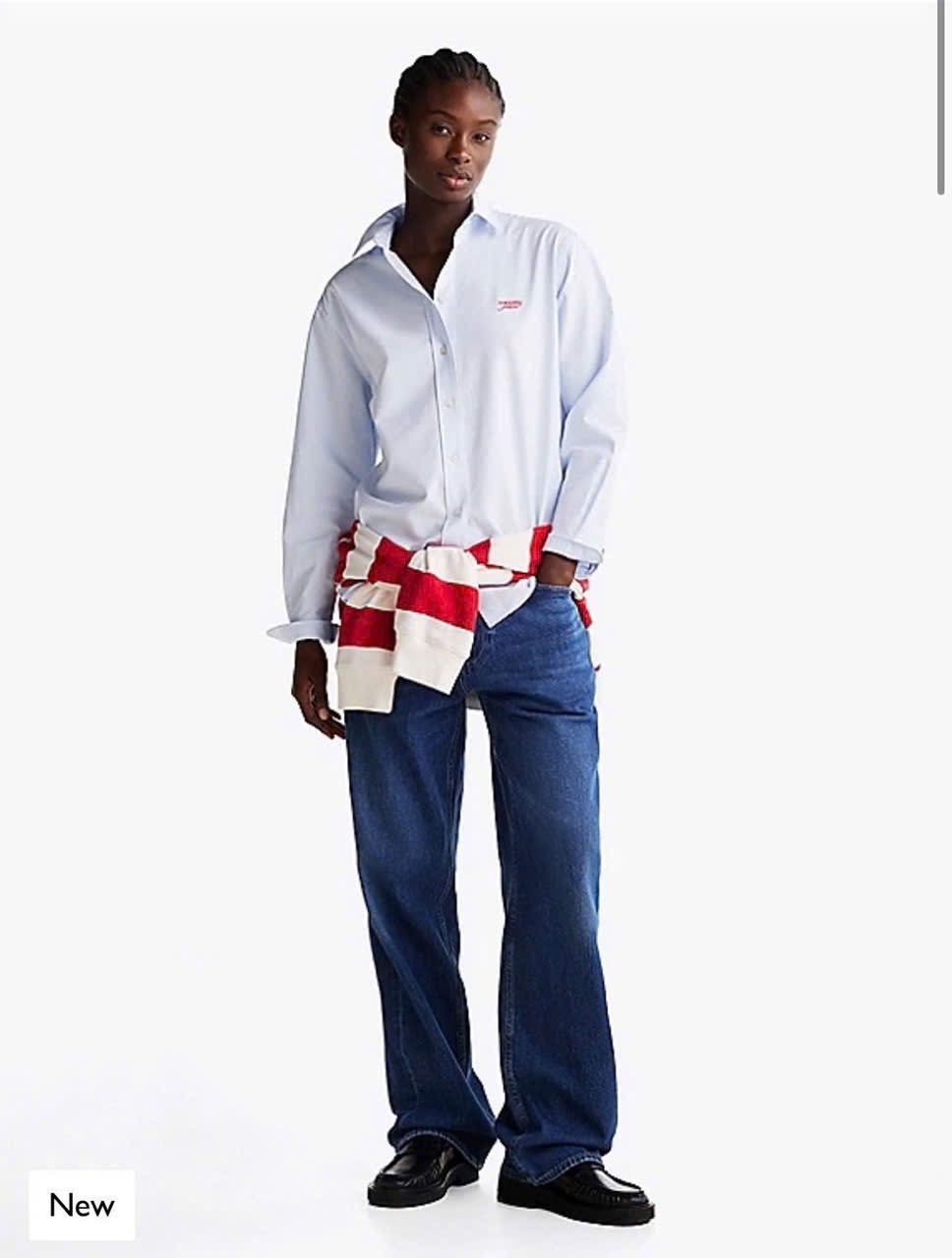 sơ mi Tommy jean xanh