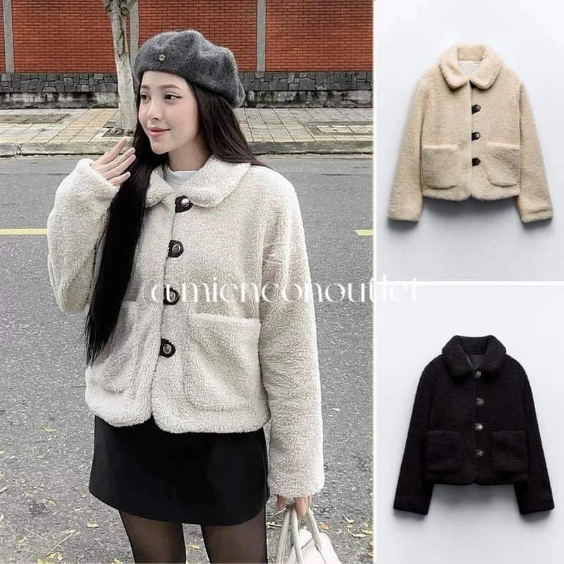 Khoác lông cừu zara