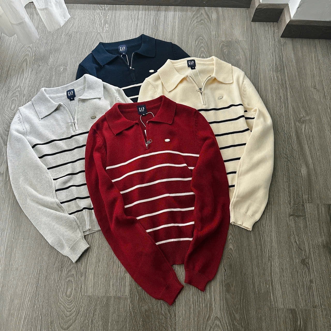 polo len Gap dài tay