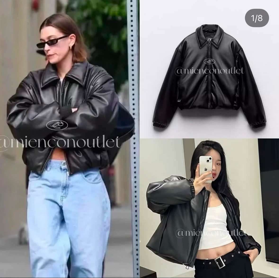 khoác da zara