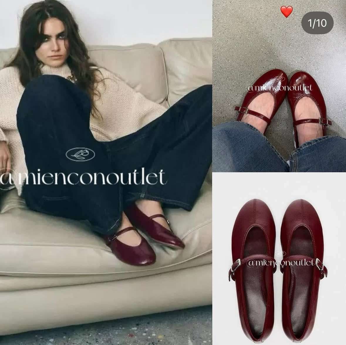 giày bệt đỏ zara