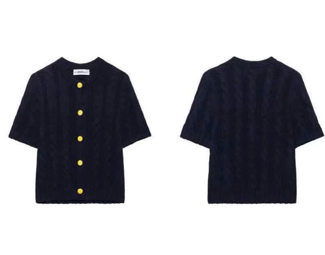 Áo zara Cable Knit xanh than