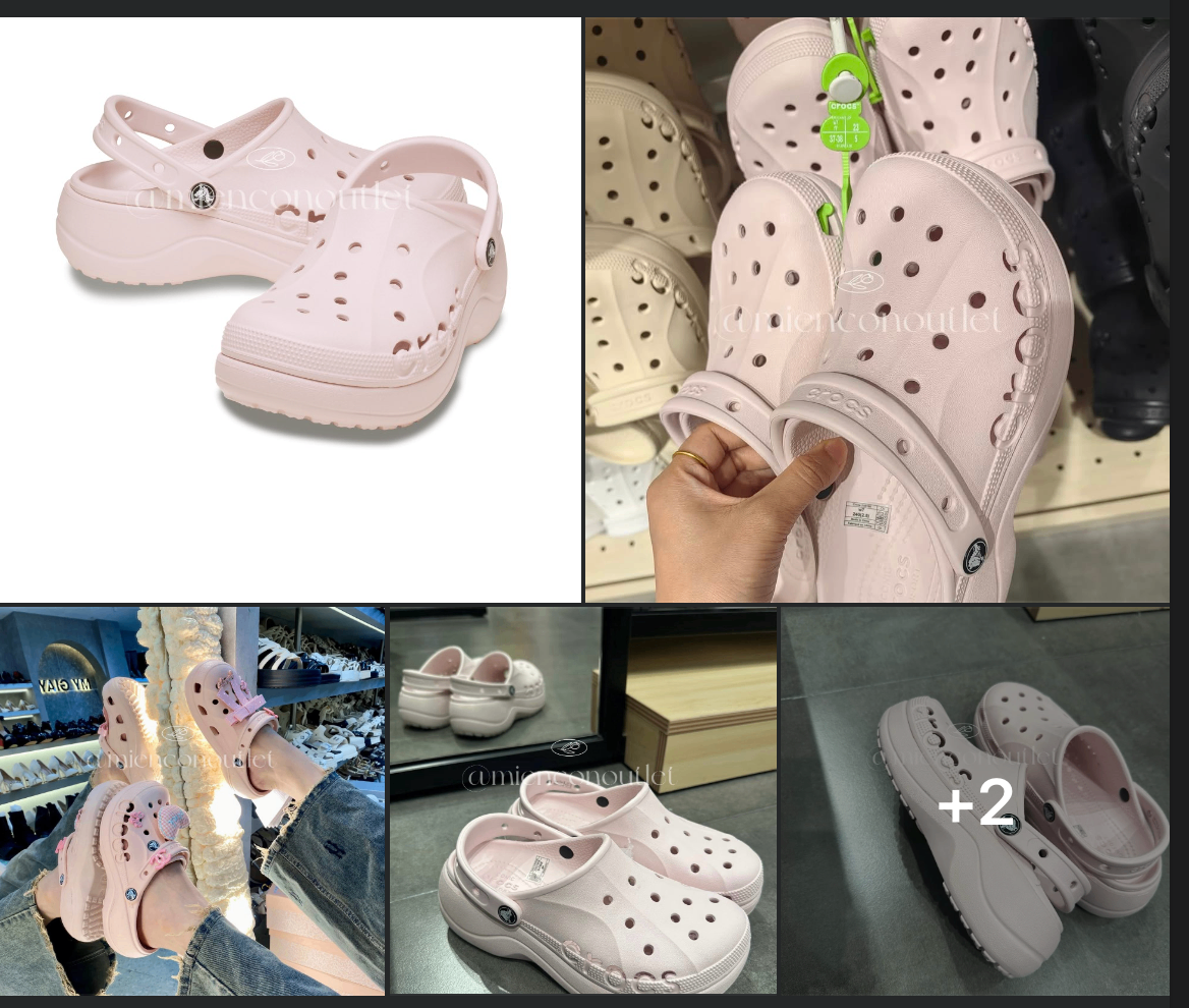 Crocs baby pink