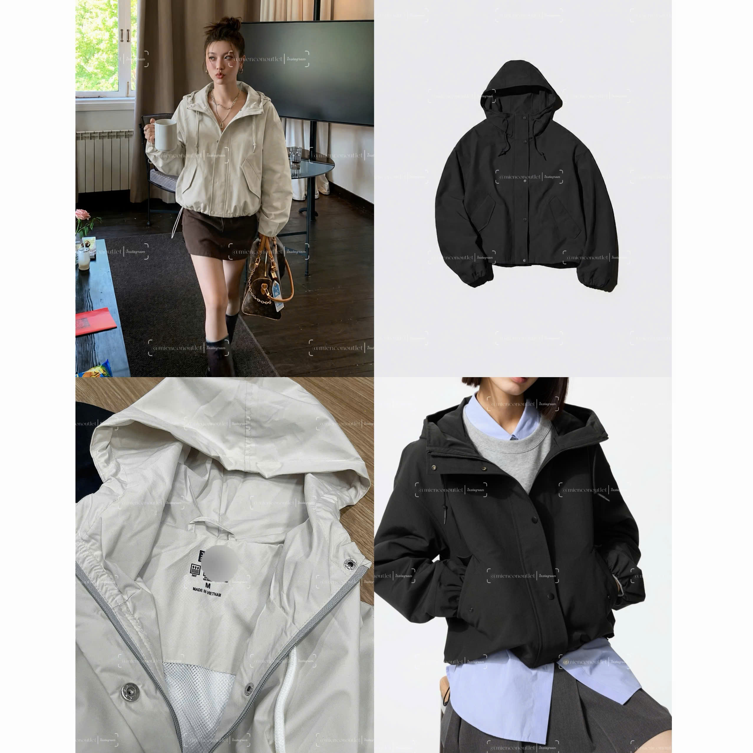 Uni utility hooded jacket