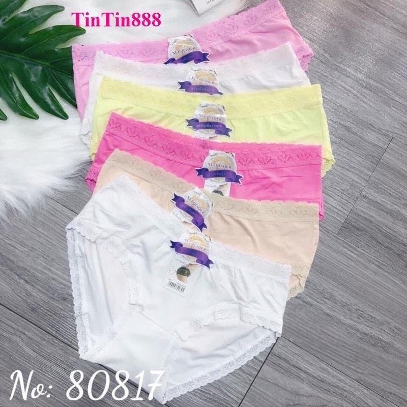 Set 5 Quần Lót Cotton Thái viền ren Thanh Lý