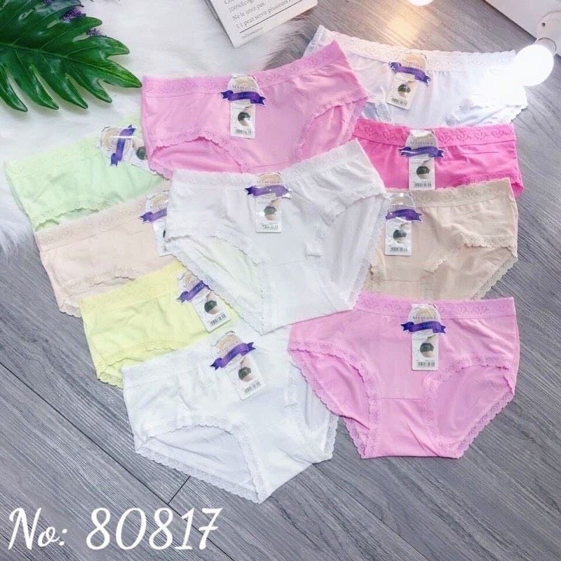 Set 5 Quần Lót Cotton Thái viền ren Thanh Lý