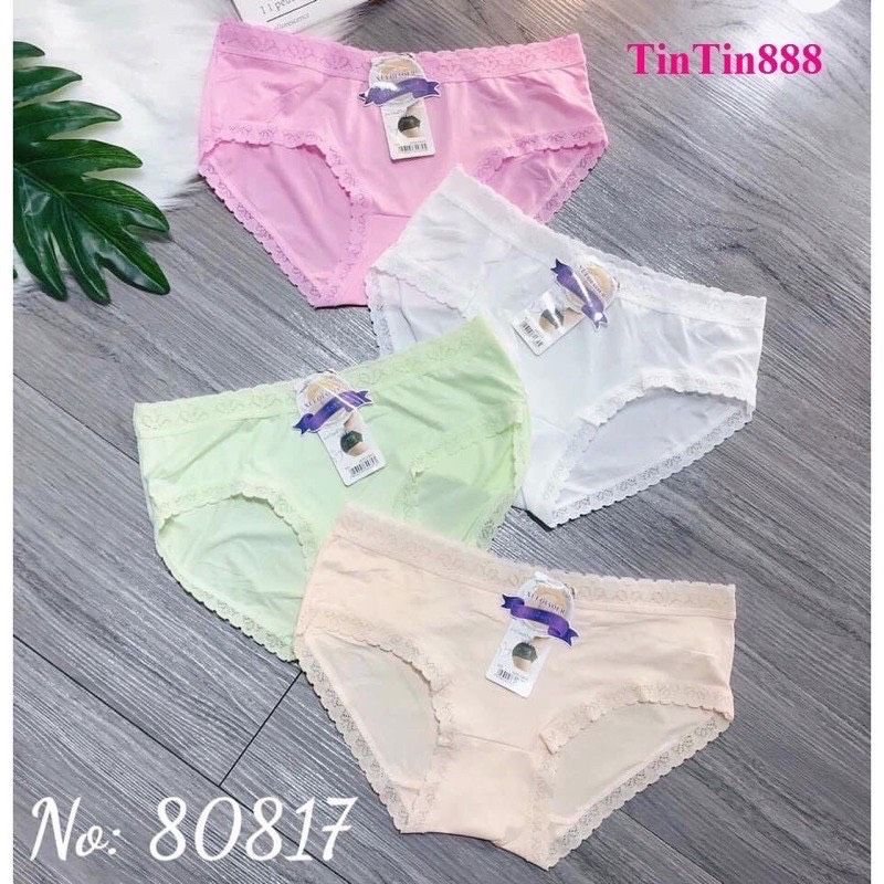 Set 5 Quần Lót Cotton Thái viền ren Thanh Lý