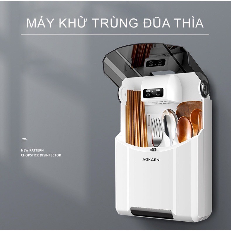 Hộp đựng Sấy đũa thìa treo tường cắm điện