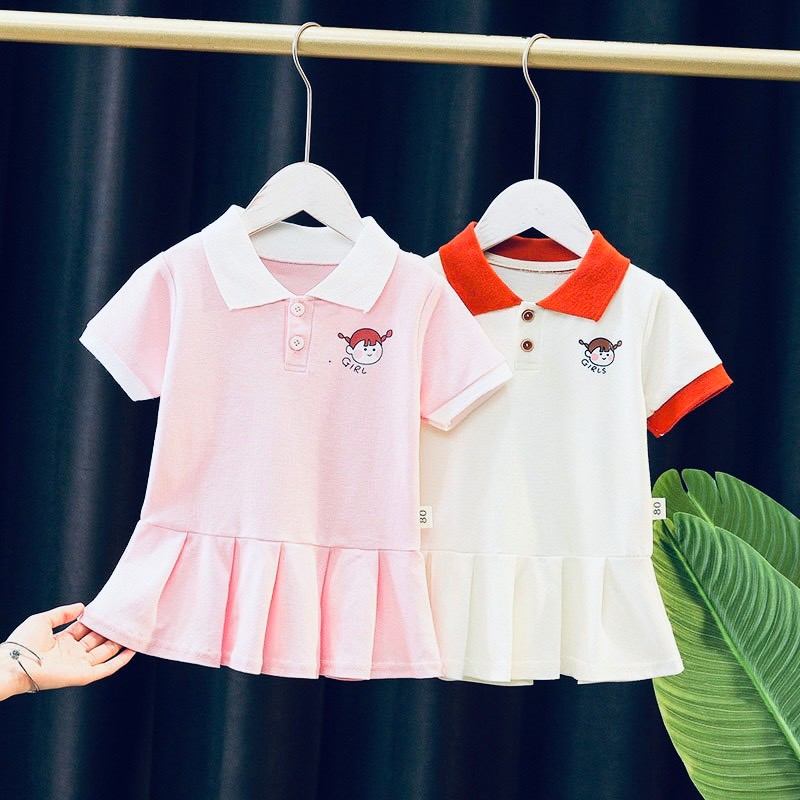 SÉT 2 VÁY POLO XẾP LY GIRL CUTE BÉ GÁI