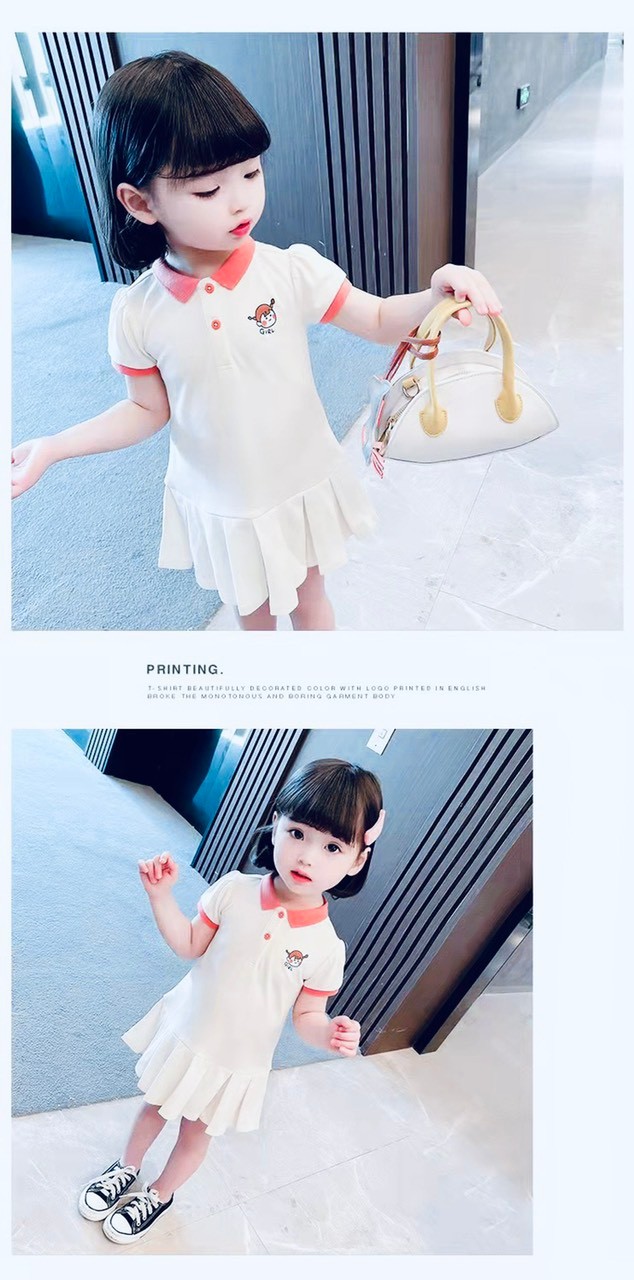 SÉT 2 VÁY POLO XẾP LY GIRL CUTE BÉ GÁI