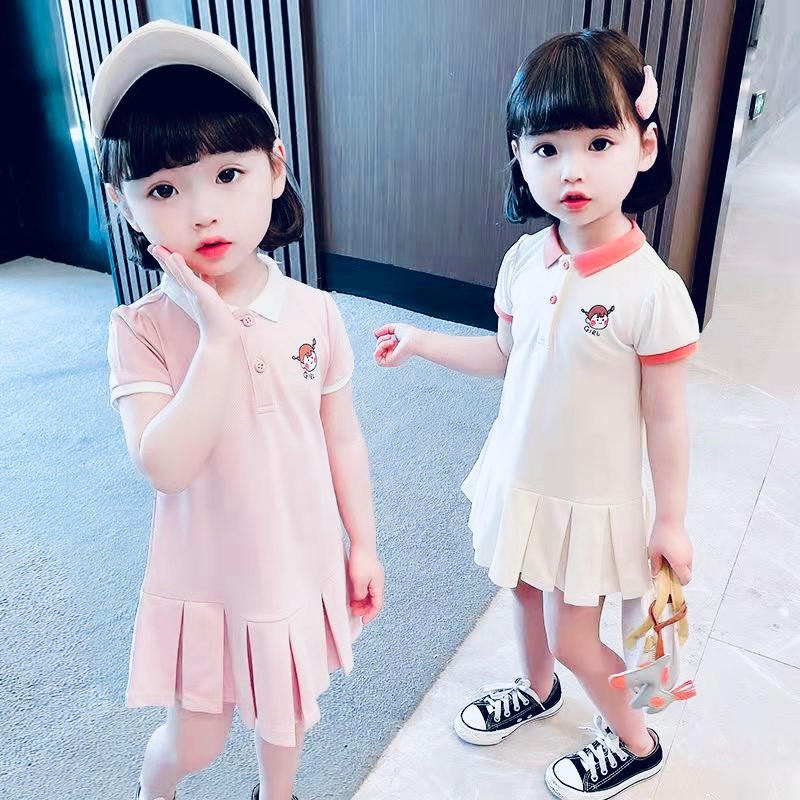 SÉT 2 VÁY POLO XẾP LY GIRL CUTE BÉ GÁI