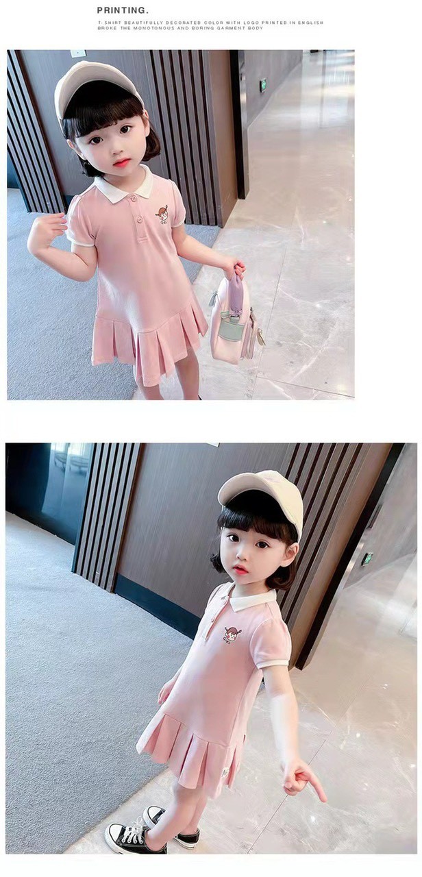 SÉT 2 VÁY POLO XẾP LY GIRL CUTE BÉ GÁI