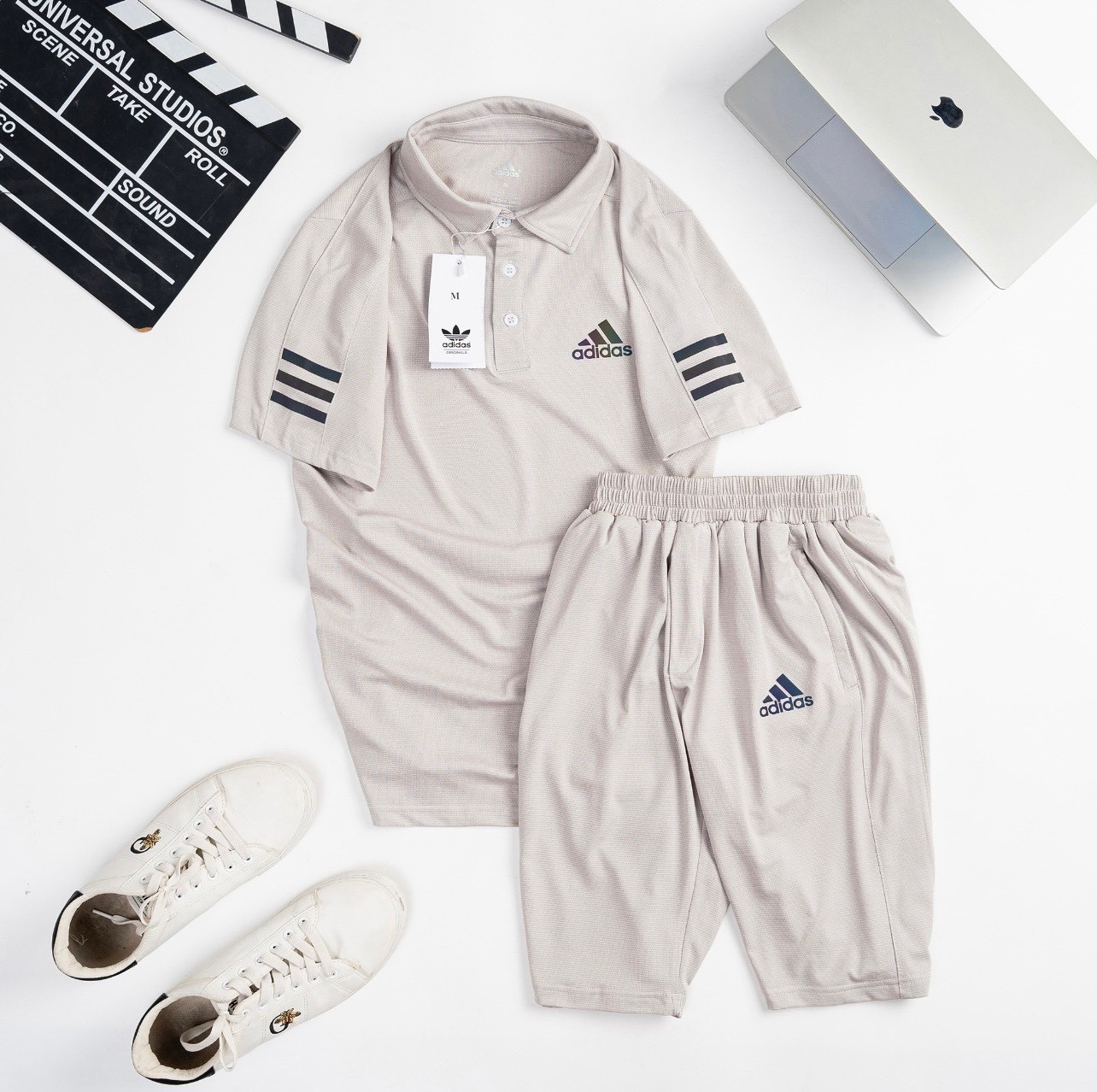 Bộ thể thao nam Adidas cổ đức muối tiêu