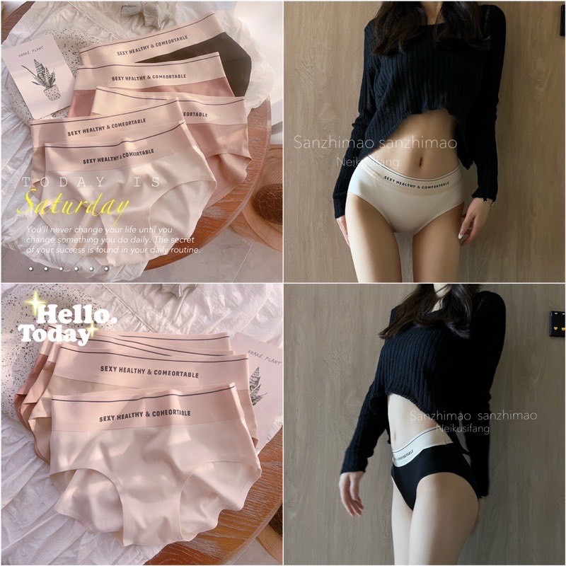 Set 5 quần lót su cạp chữ SEXY HEALTHY COMFORTABLE