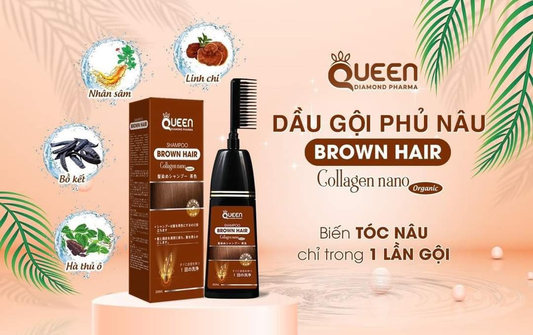 Dầu Gội QUEEN Phủ Bạc Collagen Nano