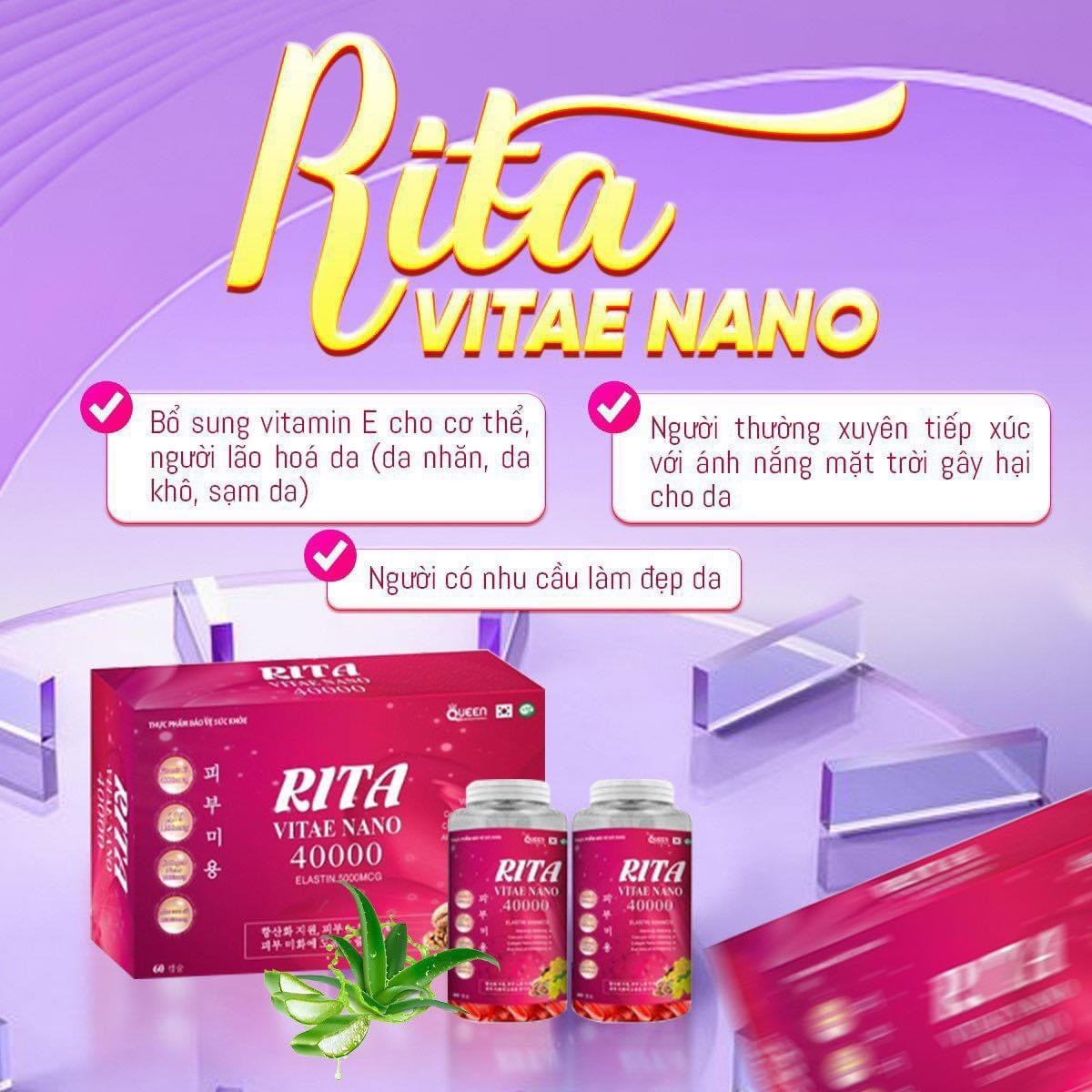 Set 2 lọ vitamin E - RITA VITAE NANO